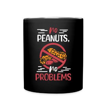 Pas d’arachides Pas de problèmes Personnes allergiques aux arachides - Mug uni - noir - Devant