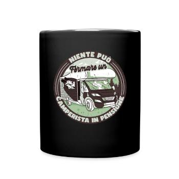 Nichts kann einen Camper aufhalten - Tasse einfarbig - Schwarz - Vorne
