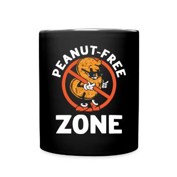 Zone sans arachides Personnes allergiques aux arachides - Mug uni - noir - Devant