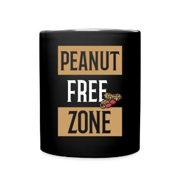 Zone sans arachides Personnes allergiques aux arachides - Mug uni - noir - Devant
