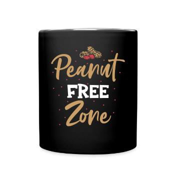 Zone sans arachides Personnes allergiques aux arachides - Mug uni - noir - Devant
