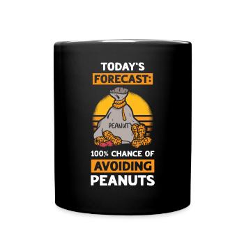 Tout est mieux sans arachides Personnes allergiques aux arachides - Mug uni - noir - Devant