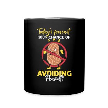 Tout est mieux sans arachides Personnes allergiques aux arachides - Mug uni - noir - Devant
