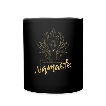 Yoga Namaste Meditation Outfit Geschenkidee Buddha - Tasse einfarbig - Schwarz - Vorne