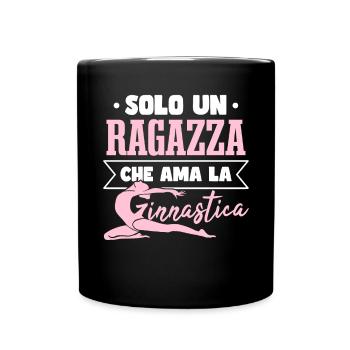 Gymnastique Fille - Mug uni - noir - Devant