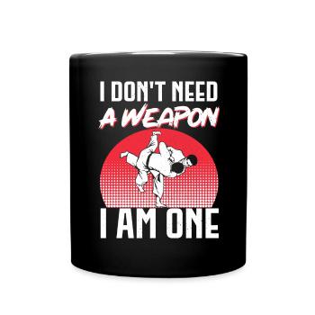 Brazilian Jiu Jitsu MMA Bjj Hugger - Tasse einfarbig - Schwarz - Vorne