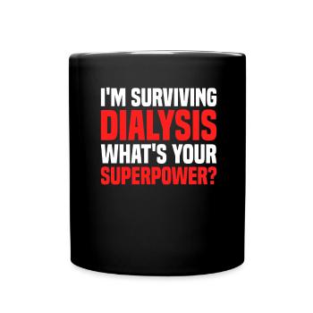Kidney Surgery Transplantation - Full Colour Mug - black - Front