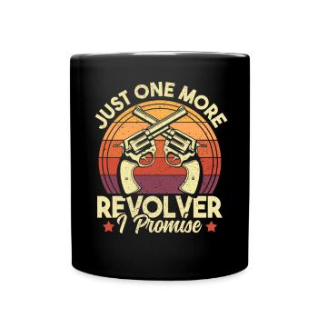 Juste un revolver de plus je promets vintage drôle - Mug uni - noir - Devant