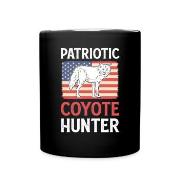 Patriotic Coyote Hunter Hurlant Animal Coyote - Mug uni - noir - Devant