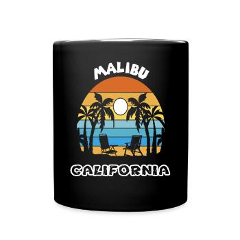 Flamingo California Malibu Palm Holidays - Full Colour Mug - black - Front