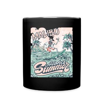 Surf Californie Malibu Vacances Plage Surf - Mug uni - noir - Devant
