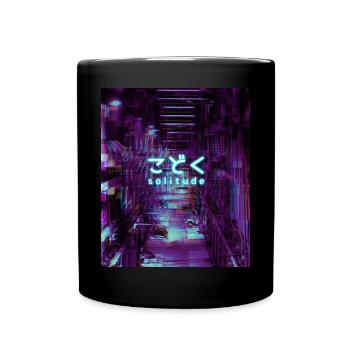 Aesthetic Tokyo Japan Motiv Eboy Einsamkeit - Tasse einfarbig - Schwarz - Vorne