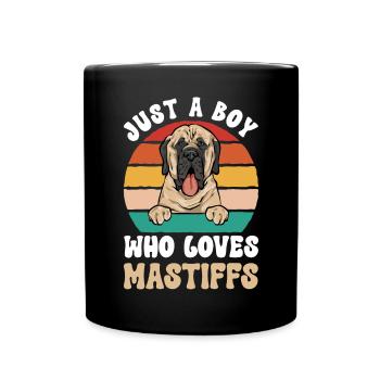 Mastiff Hund Old English Mastiff - Tasse einfarbig - Schwarz - Vorne