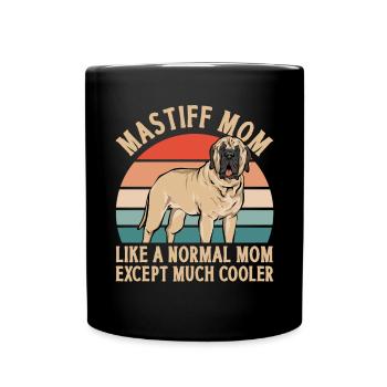 Mastiff Dog Old English Mastiff - Full Colour Mug - black - Front