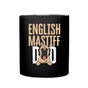 Mastiff Dog Old English Mastiff - Full Colour Mug - black - Front
