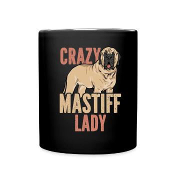 Mastiff Hund Old English Mastiff - Tasse einfarbig - Schwarz - Vorne