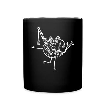 Funny Bagpipe Instrument Bagpipe Player - Tasse einfarbig - Schwarz - Vorne
