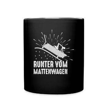 Runter vom Mattenwagen Sport Lehrer Lehrerin - Tasse einfarbig - Schwarz - Vorne