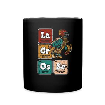 Lacrosse Tableau périodique des éléments Joueurs laxistes - Mug uni - noir - Devant