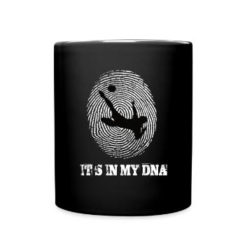 Fußballspiel Its In My Dna - Tasse einfarbig - Schwarz - Vorne