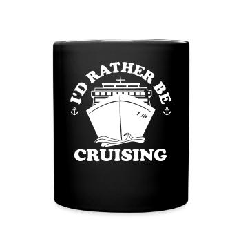 Funny Cruising Kreuzfahrtschiff Kreuzfahrtschiff - Tasse einfarbig - Schwarz - Vorne