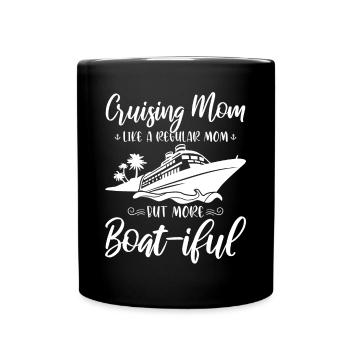 Funny Cruise Mom Cruiser Cruise Ship - Full Colour Mug - black - Front