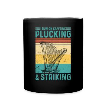 Harpist Harpist Retro - Full Colour Mug - black - Front