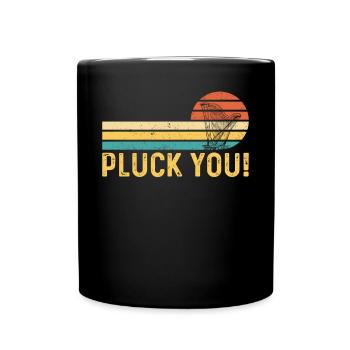 Harfenspieler Harfenist Retro - Tasse einfarbig - Schwarz - Vorne