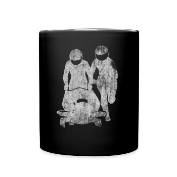 Bobfahrer Bobfahren Bobsport Fans Geschenk - Tasse einfarbig - Schwarz - Vorne