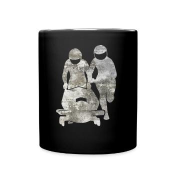 Bobfahrer Bobfahren Bobsport Fans Geschenk - Tasse einfarbig - Schwarz - Vorne