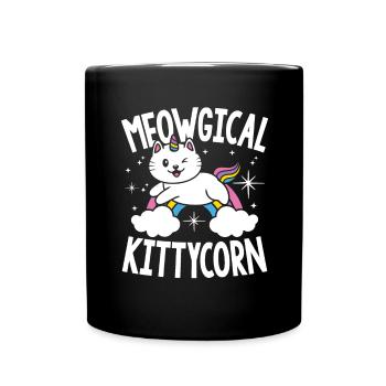 Meowgical kittycorn - Tasse einfarbig - Schwarz - Vorne