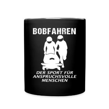 Bobfahrer Spruch Bobfahren Bobsport Geschenk - Tasse einfarbig - Schwarz - Vorne