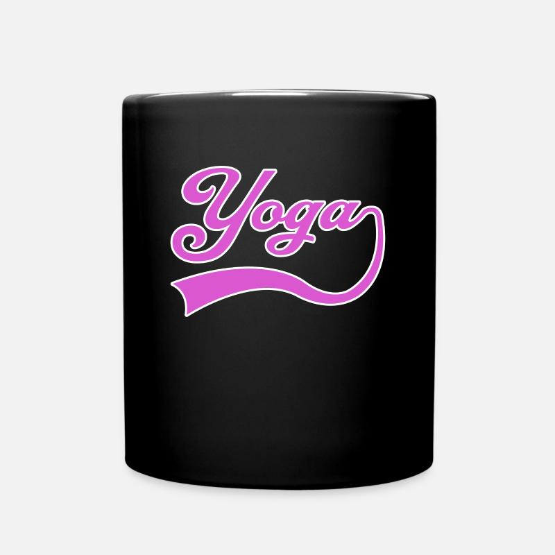 Yoga Schriftzug - Tasse einfarbig - Schwarz