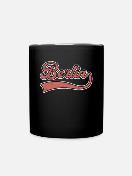 Berlin Schriftzug - Tasse einfarbig - Schwarz