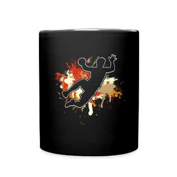 Handball Handballer - Tasse einfarbig - Schwarz - Vorne