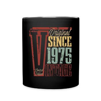 1975 Anniversaire Année de naissance Année de construction Vintage Rétro - Mug uni - noir - Devant