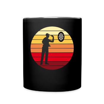Darts Darts Player Darts Game Retro Vintage Cadeau - Mug uni - noir - Devant