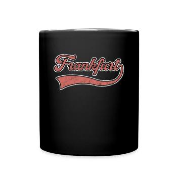 Lettrage de Francfort - Mug uni - noir - Devant