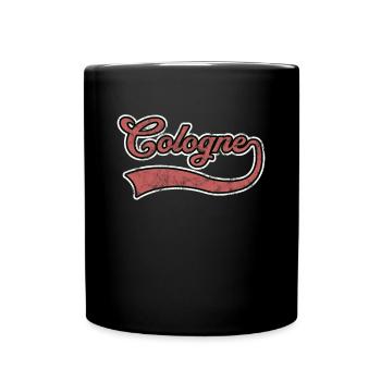 Köln Schriftzug - Tasse einfarbig - Schwarz - Vorne
