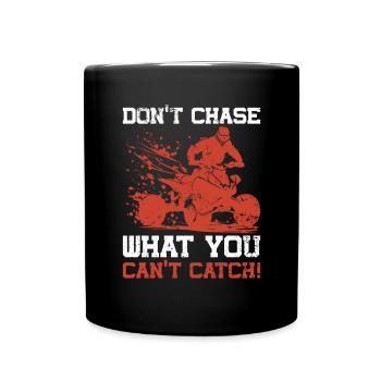 Quad Racing ATV Wheeler Dirt Road - Tasse einfarbig - Schwarz - Vorne