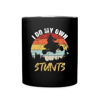 Quad Racing ATV Wheeler Dirt Road - Tasse einfarbig - Schwarz - Vorne
