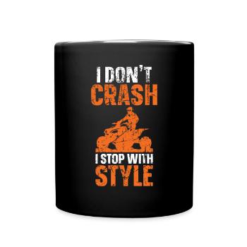 Quad Racing ATV Wheeler Dirt Road - Tasse einfarbig - Schwarz - Vorne
