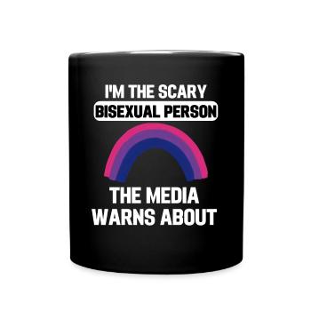 Bi Pride Month Regenbogen LGBT Geschenk Bisexuell - Tasse einfarbig - Schwarz - Vorne