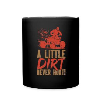 Quad Racing ATV Wheeler Dirt Road - Tasse einfarbig - Schwarz - Vorne