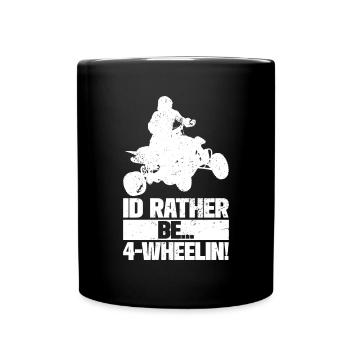 Quad Racing ATV Wheeler Dirt Road - Tasse einfarbig - Schwarz - Vorne