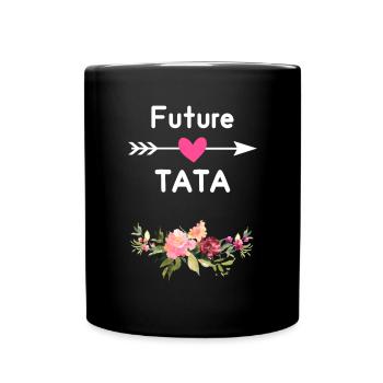 annonce grossesse tata tante Future tata - Mug uni - noir - Devant