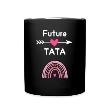 Future tata cadeau annonce grossesse tante - Mug uni - noir - Devant