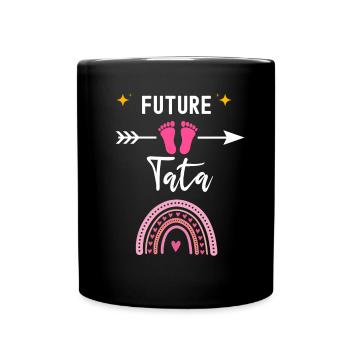 Future tata cadeau naissance tata tante - Mug uni - noir - Devant