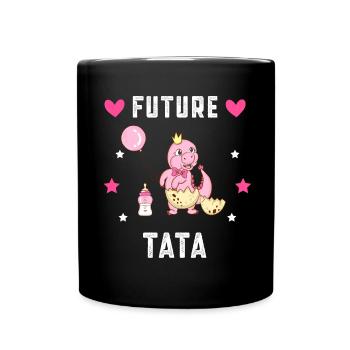 Future tata dinosaure annonce grossesse tante - Mug uni - noir - Devant
