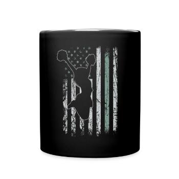 Cheerleading Retro USA Flag 4 juillet - Mug uni - noir - Devant